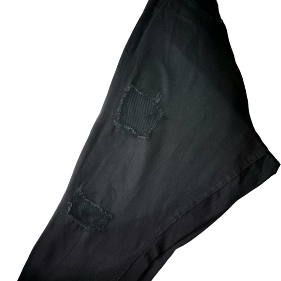 TORRID PREMIUM BOYFRIEND STRETCHY 24XT BLACK JEANS w/MESH EUC Extra Tall - Picture 5 of 7